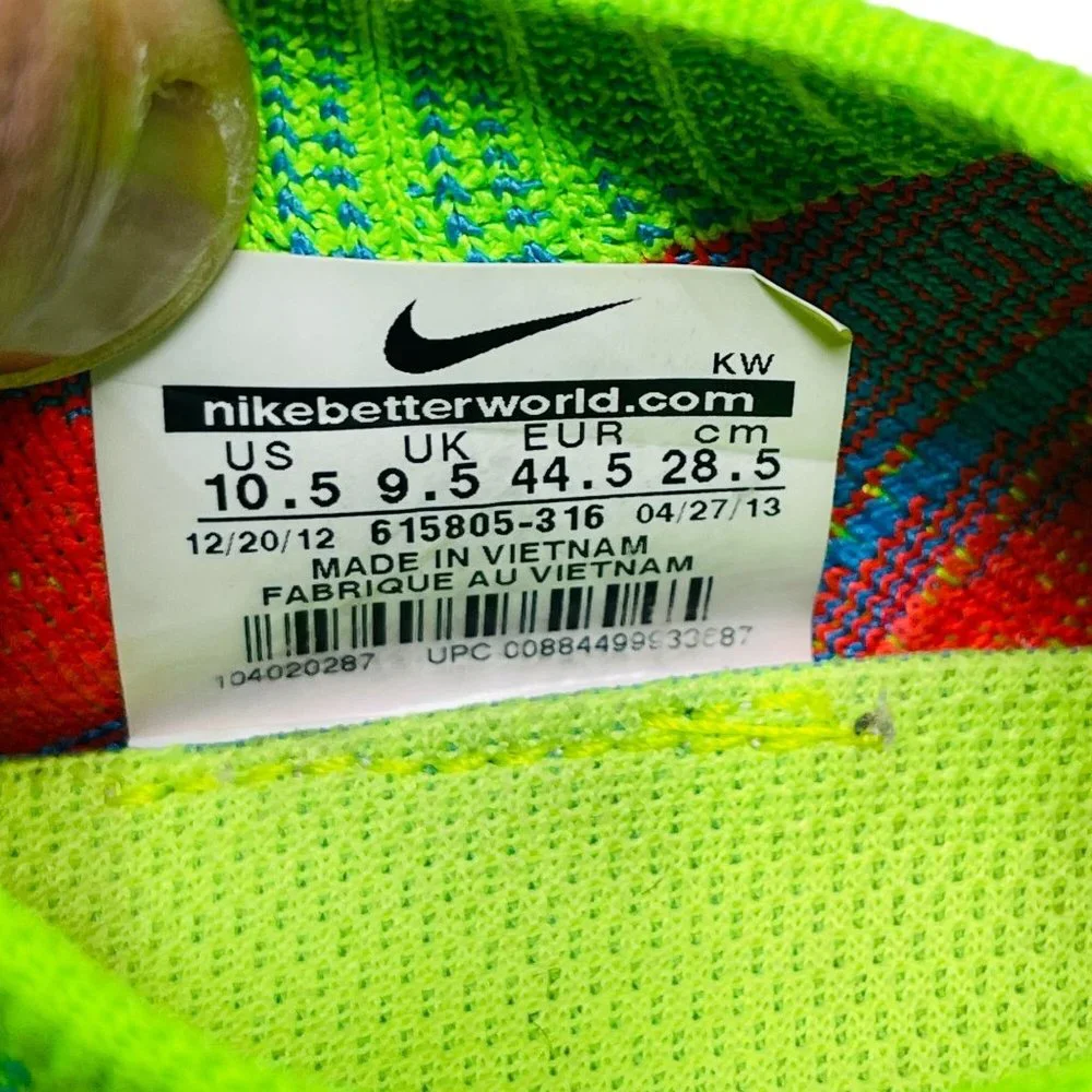 Nike Mens‎ Free 5.0 Flyknit Rainbow Shoes 615805-316